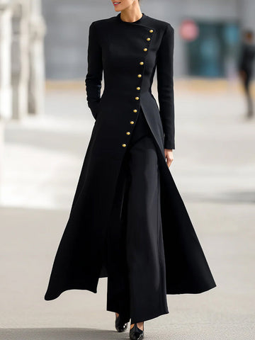 Elegant Long Blazer And Trousers Set